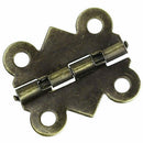 50PCs Door Hinge 4 Holes Butterfly Bronze Tone 20x24mm I4R8