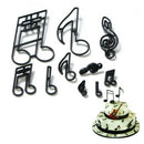 10PCS/set Music Notes Cookie Cutter Plastic Sugarcraft Fondant Cutter FU