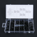 180pcs Ring Rubber Grommets Assortment Sealing Gasket Kit Car Truck Boat Black
