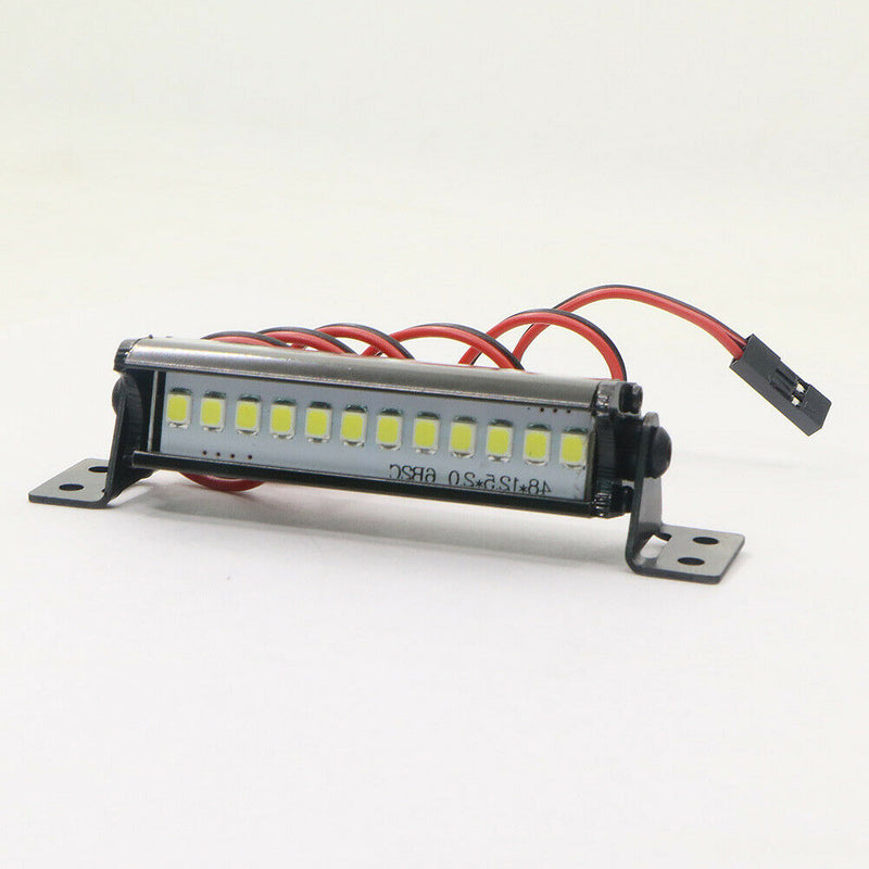 Super Bright 12LED Light Bar Roof Lamp Accessories for TRX4 SC0 KM2 RC Crawler