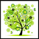 4PCS 5D Four Seasons Tree DIY Diamond Painting Embroidery Part Round  Diamond