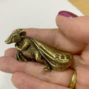 Brass Mouse Ornament Chinese Style Animal Rat Solid Desk Table Craft Decora U3B1
