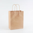 20Pcs 5.9 x 3.15 x 8 Inches Kraft Paper Bags Small Paper Gift Bags with Han O3A5