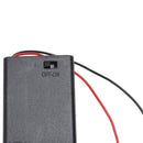 Two Wire Leads ON/OFF Switch Black 3 x 1.5V AAA Battery Holder Case w Cover