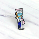 Creative Boys Squeeze Toothpaste Pin Brooches Badges Unisex Kids Jewelry Gifts