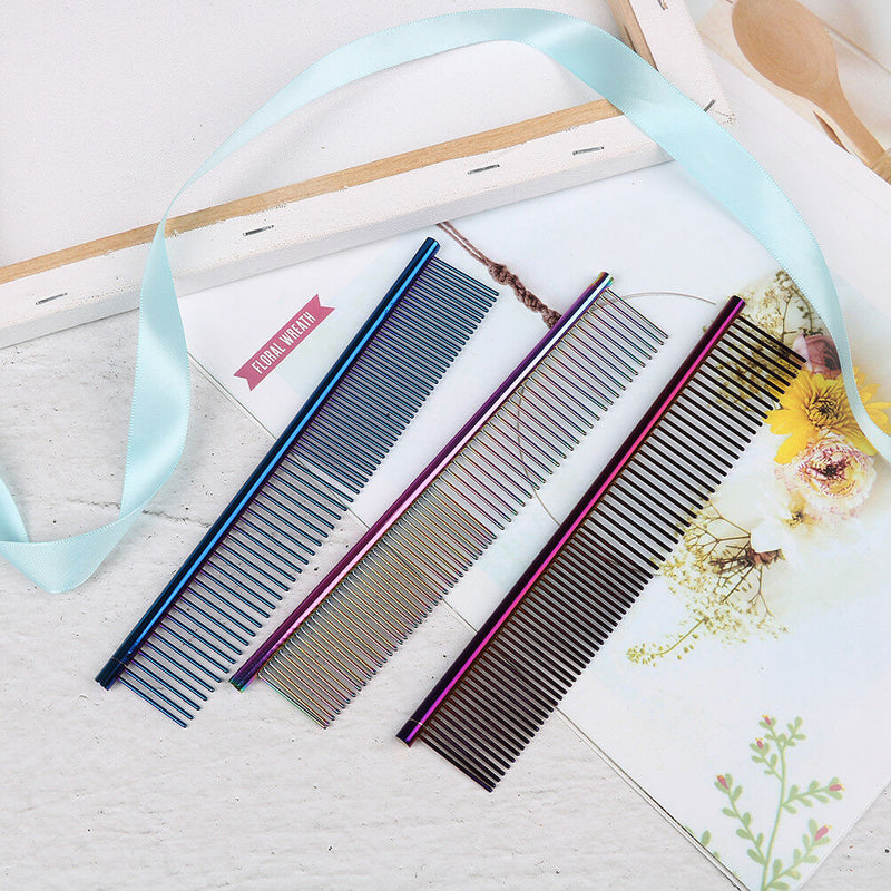 Stainless steel hair comb brush shedding flea for cat dog pets trimmer groomi Gw