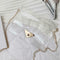 WomenTransparent PVC Envelope Messenger Bags Crossbody Clutch Totes (Clear) A