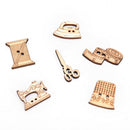50pcs sewing tool wooden handmade buttons scrapbooking carft for decors SP