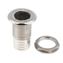 Boat Thru Hull Fitting/Drain 1-1/4inch Hose Barb Marine 316 Stainless Steel