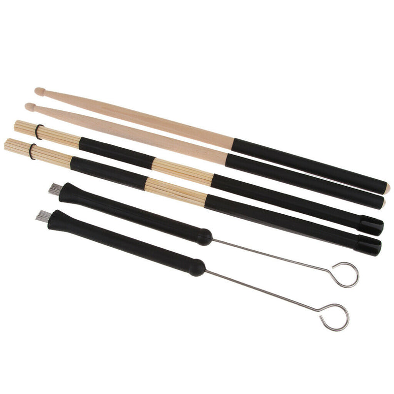 Durable Jazz Drum Set Rod Brush Stick Drumsticks with Non-slip Handle
