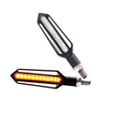 Motorcycle 24 LED Flowing Turn Signal Indicator Double Brake Lamp Light 1Pair