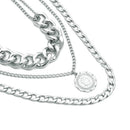 Punk Cuban Choker Necklace Exaggerated Thick Chain Fashion Queen Pendant Ne M9O6