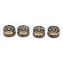4 Pieces Round Volume Tone Electronic Audio Knob Rotary for LP Electric Guitar