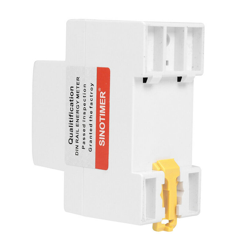 Backlit LCD Digital Wattmeter DIN Rail Power Consumption Energy kWh Meter