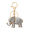 Popular Inlaid Color Cast Elephant Keychain Ladies Bag Pendant(White)  A