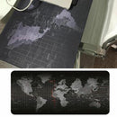 World Map Game Mouse Pad - Black Large Desk Mat Non-Slip Rubber 300 * 600 * 2mm