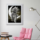 5D DIY Full Drill Diamond Painting Moon Cat Cross Stitch Embroidery Craft