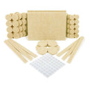 124 pcs-60 Self Stick Furniture Felt Pads For Hardwood Floors&64 Noise Damp E6V8