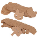 200pcs Kraft Paper Brown Cat&Tree Earrings Display Cards Gift Tags Holder