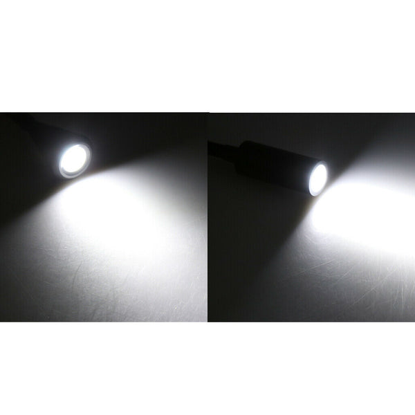 LED Wall Lamp 2W 12V Gooseneck Reading Light - Black Adjustable