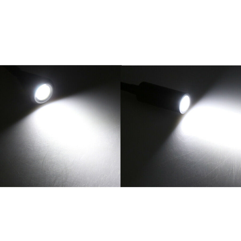 LED Wall Lamp 2W 12V Gooseneck Reading Light - Black Adjustable
