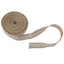 10m Hessian ribbon lace Trimmed Natural jute sack of ribbon wedding Rustic