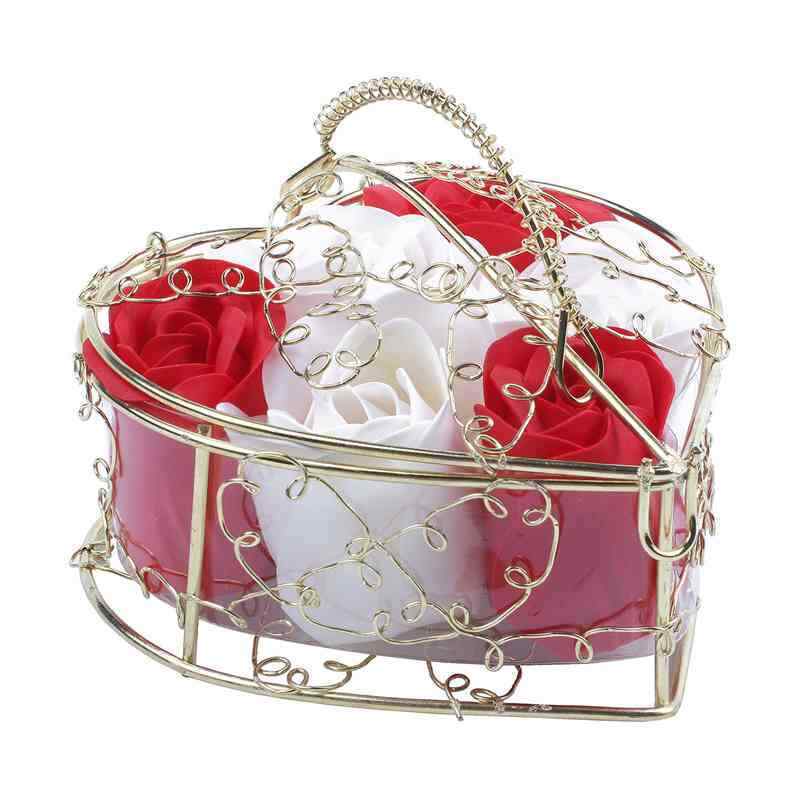 6Pcs Scented Rose Flower Petal Bath Body Soap Wedding Party Gift Home DIY D Z2Q5