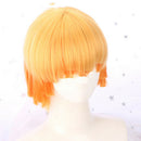Anime Cartoon Characters Agatsuma Zenitsu Yellow Orange Long Curly Wig Cospl-OZ