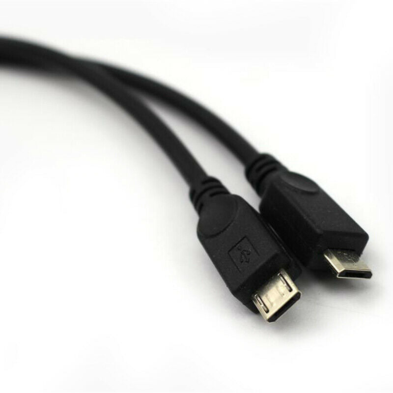 Usb 2.0 Male To Dual 2 Micro Usb 2.0 Male Data Charger Cable Cord OZ