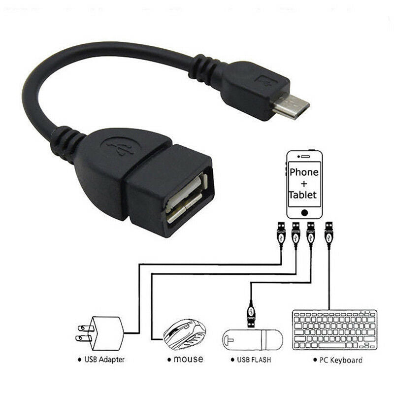 Micro USB to USB OTG Cable Adapter For Smart Android Mobile Phone Tablet PC  Z