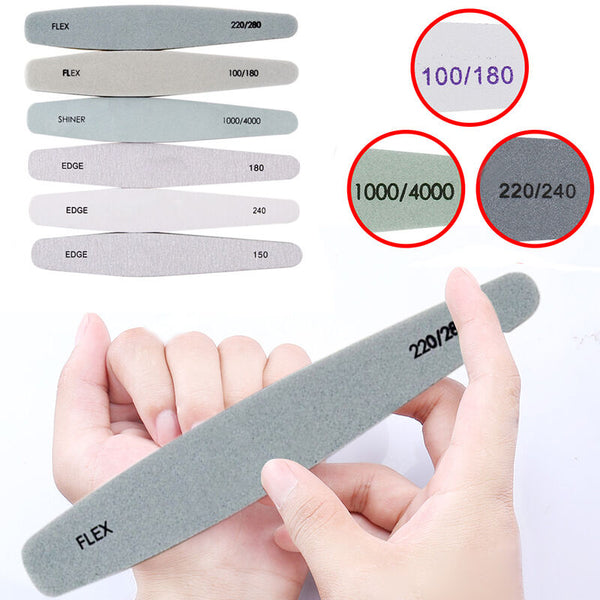 6Pcs Nail Art Grit Polisher Block Buffer Sponge Buffing Files Sanding Tool Suppl