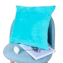 Home Geometric Soft Velvet Throw Pillow Case Sofa Cushion 60cm Blue