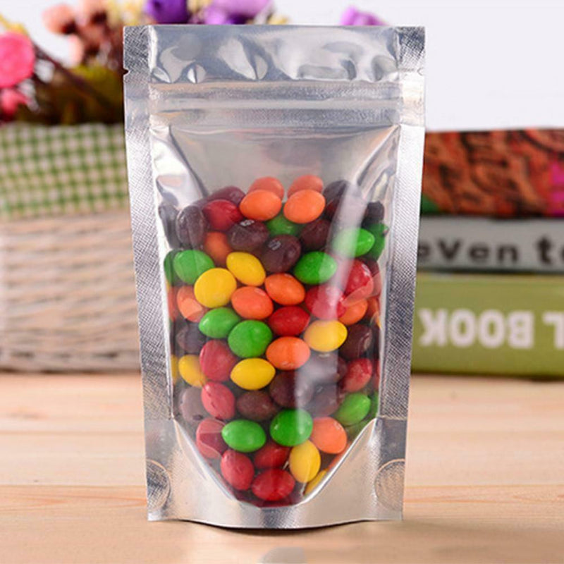 10Pcs Aluminium Foil Bag Packing Food Bags Ziplock Self-sealed Pouches FU73