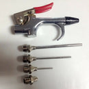 5 pcs 5 Nozzles Needle Blow Gun Tool Kit Spray Blower Set Air Compressor New