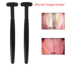 2Pcs/Set Tongue Cleaner Scraper Dental Mouth Oral Clean Heath Care Brush To JR