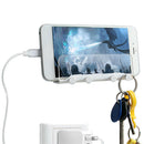 Self Adhesive Phone Holder Easy Install Detachable White Wall Mounted Non Slip
