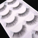 5 Pairs Women's Natural Sparse Cross Eye Lashes Extension Makeup False Eyelashes
