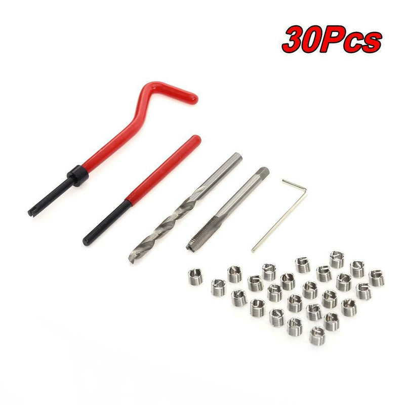 30 Piece M6 x 1.0 Thread Repair Insert Kit Compatible Car Pro Coil Tools