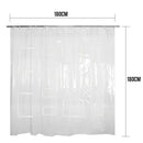 Waterproof Peva Curtain For Bathroom Shower Plastic Transparent White Clear