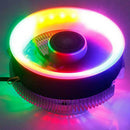 Q2 100mm Desktop CPU Cooler Fan Colorful Lighting 3 Pin Cooling Radiator