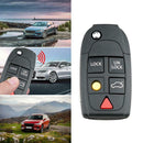 Car Remote Key Shell 5 Buttons Flip Folding Key Fob Case for Volvo V70