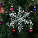 3pcs Christmas White Snowflake Windows Party Xmas Trees Hanging Decor (15cm