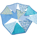12 Flags 3.2m Blue Cotton Party Wedding Pennant Bunting Banner Decor
