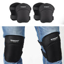 2x Black Oxford Professional Knee Pads for Flooring, Construction, Gardening