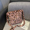 Leopard Crossbody Handbag Women Plush Retro Shoulder Messenger Bag (Pink)