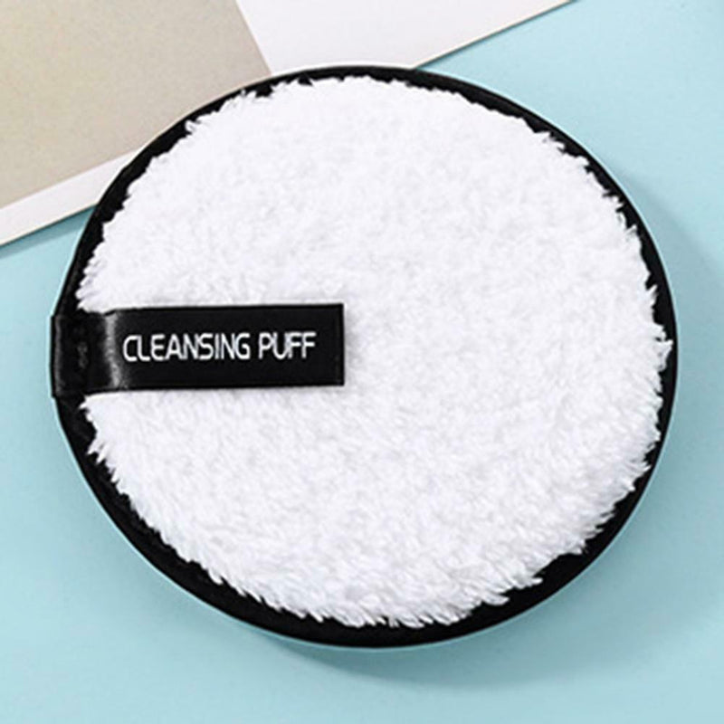 Soft Makeup Remover Puff Sponge Face Cleansing Powder Puff Pads (White)