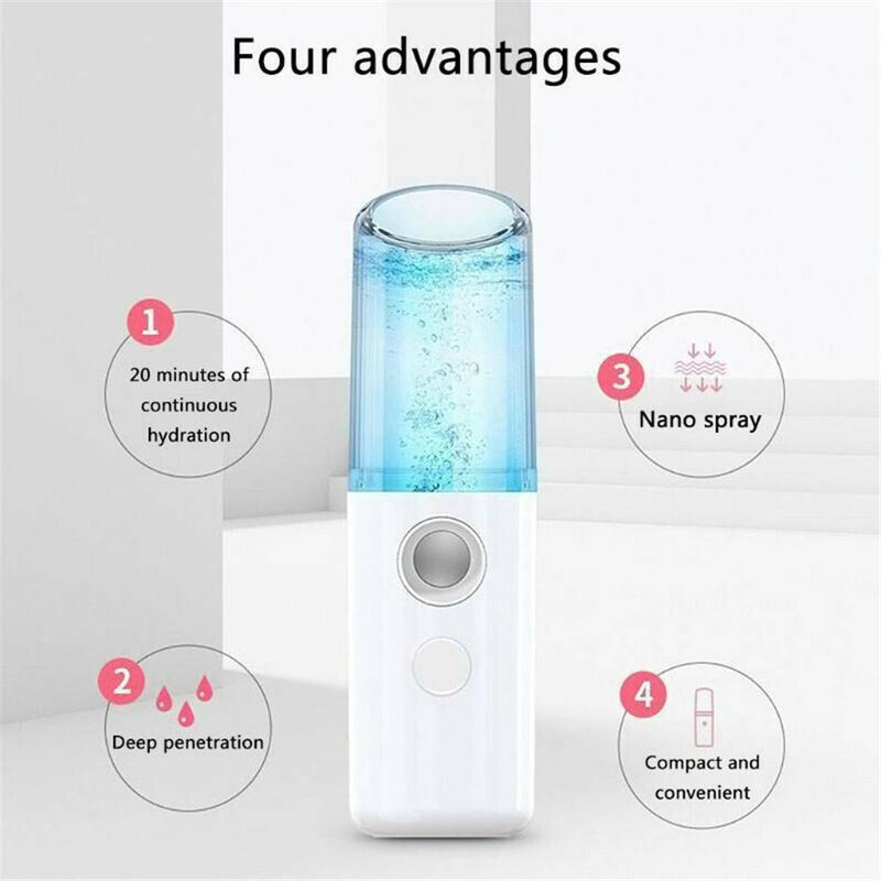 1* Portable USB Nano Spray Machine Atomization Mister Face Facial Moisturizing
