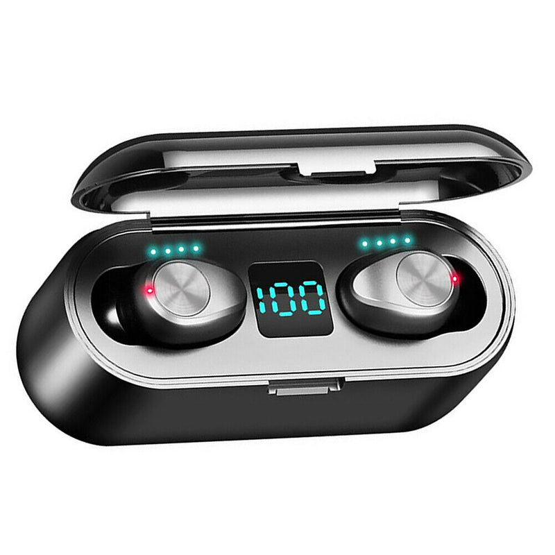 F9 TWS Bluetooth 5.0 Earphones Touch Control Earbuds w/LED Display Charge Box