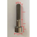 5pcs Titanium GR5 TC4 Screws Hexagon Cap Head Allen Bolt Socket Screws M8*40