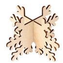 6pcs Wooden Snowflake Candlestick Tealight Holder DIY Candle Holder Decorati Hn
